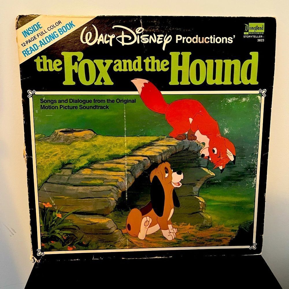 VINTAGE WALT DISNEY THE FOX‎ & THE HOUND LP 12” SINGALONG BOOK & VINYL RECORD